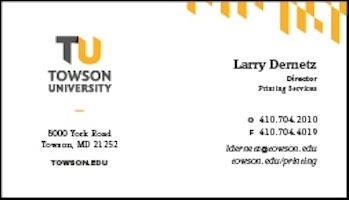 Custom TU Business Card, Full-Color Both Sides